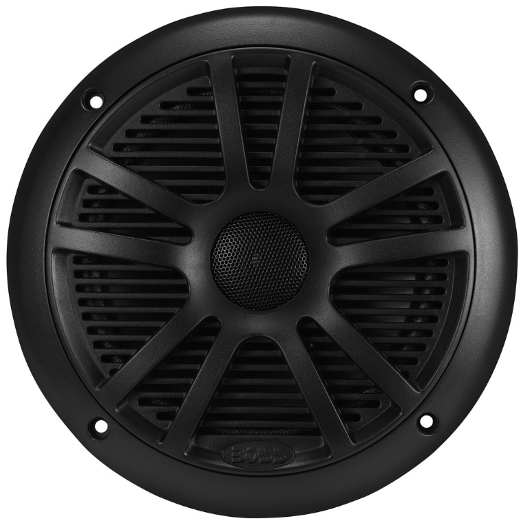 Boss Audio - MR6B 6.5" Dual Cone Marine Coaxial Speaker - Pair - 180W - Black - MR6B