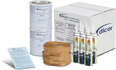 Dicor Corporation - Rubber Roof Installation Component Kit, White - 401CK