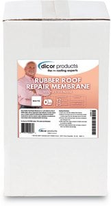 Dicor Corporation - EPDM Rubber Roof Repair Membrane, 12" x 25' - 533RM12