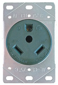 Progressive Industries - 30A DEAD FRONT RECEPTACLE,TT-30DFR 30AMP RECEPTACLE - TT30DFR