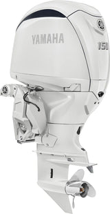 Yamaha LF150XSA2 Outboard - 25-Inch Shaft | Digital Electronic Control (DEC) | Electric Start | Power Trim & Tilt | Counter-Rotation | Pearl White