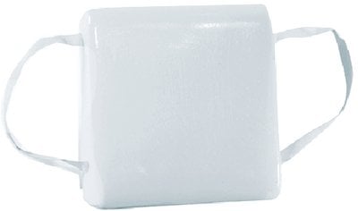 Cal-June - Jim-Buoy Buoyant Boat Cushion - 15-1/2" X 15-1/2" X 2-1/2" - White - 101W