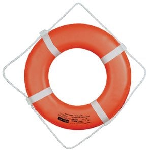 Cal-June - Jim-Buoy Closed Cell Foam G Style Life Ring With Webbing Straps - Orange - 20" - GO20