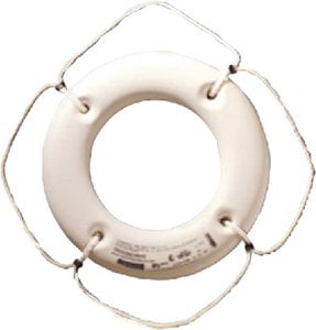 Cal-June - Jim-Buoy Hard Shell Life Ring - White - 20" - HS20W