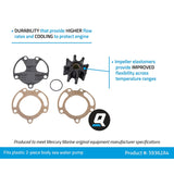 Mercury Mercruiser - Sea Water Pump Impeller Kit - Fits Plastic 2 pc. Body Sea Water Pump - 47-59362A4