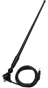 Seaworthy - SEAURB3S Black 16" Flex Rubber Marine Stereo Antenna Includes 180 Degree Swivel Base & 54" Cable - SEAURB3S