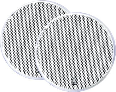 Poly-Planar - Waterproof Platinum Round Flush Mount Speakers, White (Sold as Pair) - MA6500W