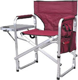 Ming's Mark Inc - DELUXE CAMPING CHAIR BURGUNDY,FOLDING DIRECTOR'S CHAIR - SL1204BURGUNDY