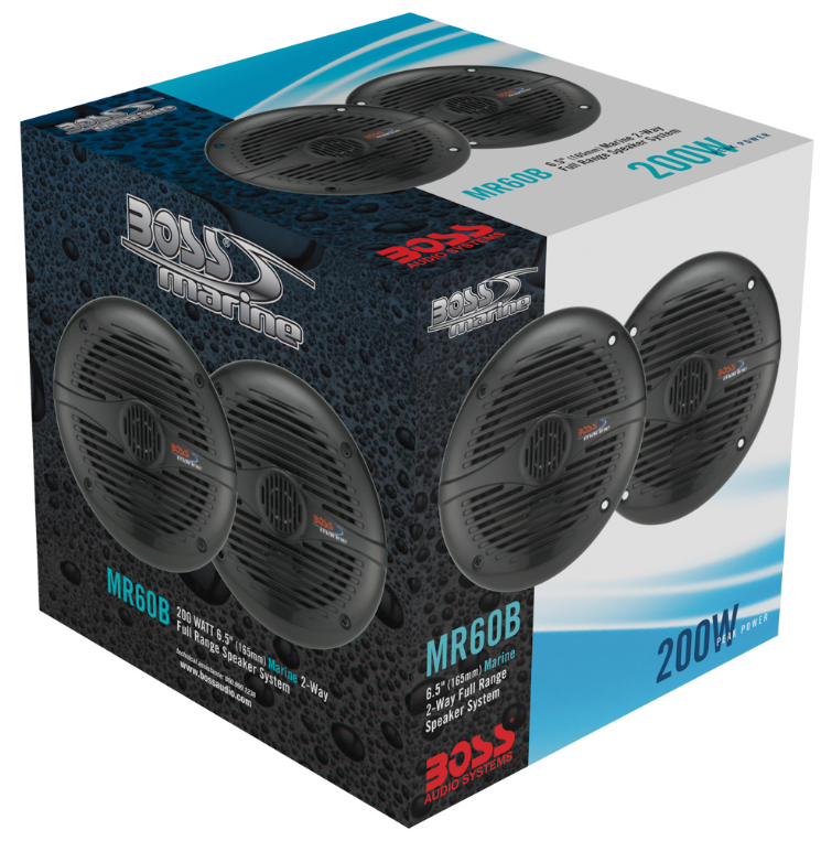 Boss Audio - MR60B 6.5" Speakers - Pair - Black - MR60B