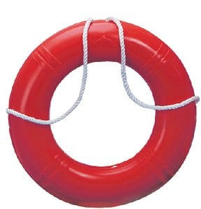 Dock Edge - Dolphin Hardshell Commercial Life Ring Buoy - 30" - Orange -  55233F