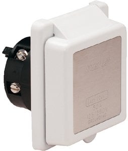 Marinco - 50 Amp 125V Power Inlet With Stainless Steel Trim Without Rear Safety Enclosure - 6351EL