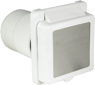 Marinco - 50 Amp 125V Power Inlet With Stainless Steel Trim - 6353ELB