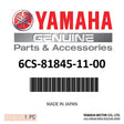 Yamaha - Plate - 6CS-81845-11-00