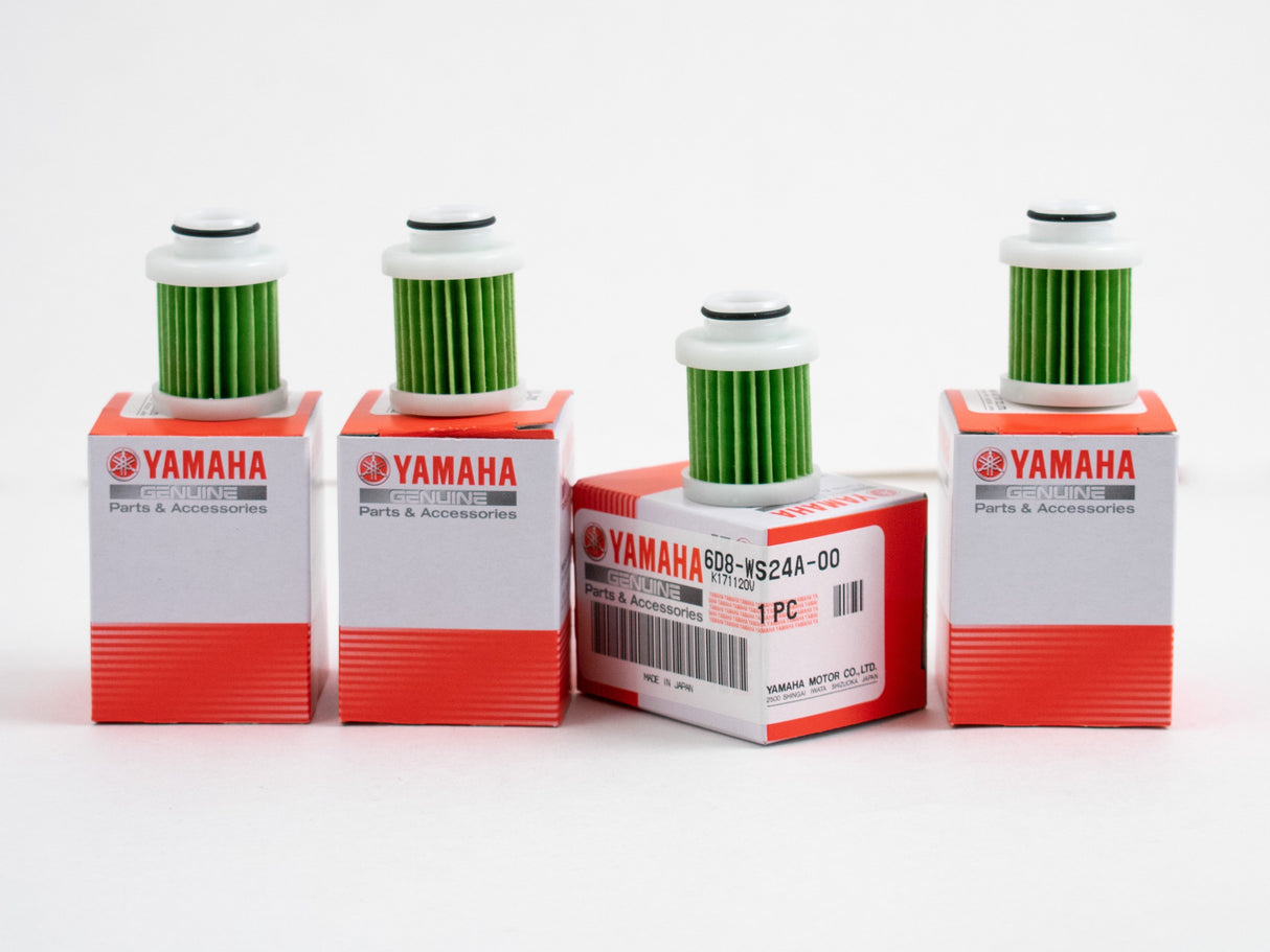 Yamaha Fuel Filter Element F50 F60 F75 F90 F115 - 6D8-WS24A-00-00 - 4-Pack