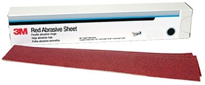 3M - Hookit Red Abrasive Sheet - P220 Grit - 2-3/4 inch x 16-1/2 inch - 25 Pack - 01178