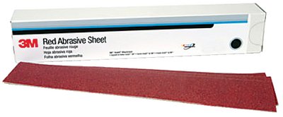 3M - Hookit Red Abrasive Sheet - P80 Grit - 2-3/4 inch x 16-1/2 inch - 25 Pack - 01181