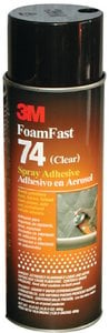 3M - Foam Fast 74 Spray Adhesive - Clear - 24 oz - 82242