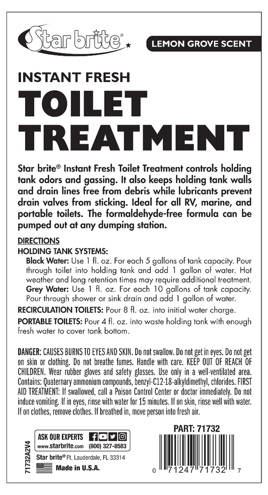 Starbrite - Instant Fresh Toilet Treatment - Lemon Scent - 32 oz. - 71732