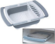 Progressive International Corp - Prepworks Over-The-Sink Collapsbile Dish Drainer Extends from 16.5" to 26.75" - CDD20GY