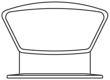 Sea-Dog Line - PVC Low Profile Cowl Vent & Snap On Deck Plate - 5-7/8" H x 4" Diameter - 7271423