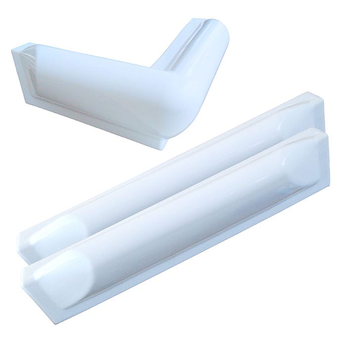 Dock Edge - 3 Piece Dock Bumper Kit - (1) Corner Piece, (2) 18" Straight Pieces - White - 73-100-F