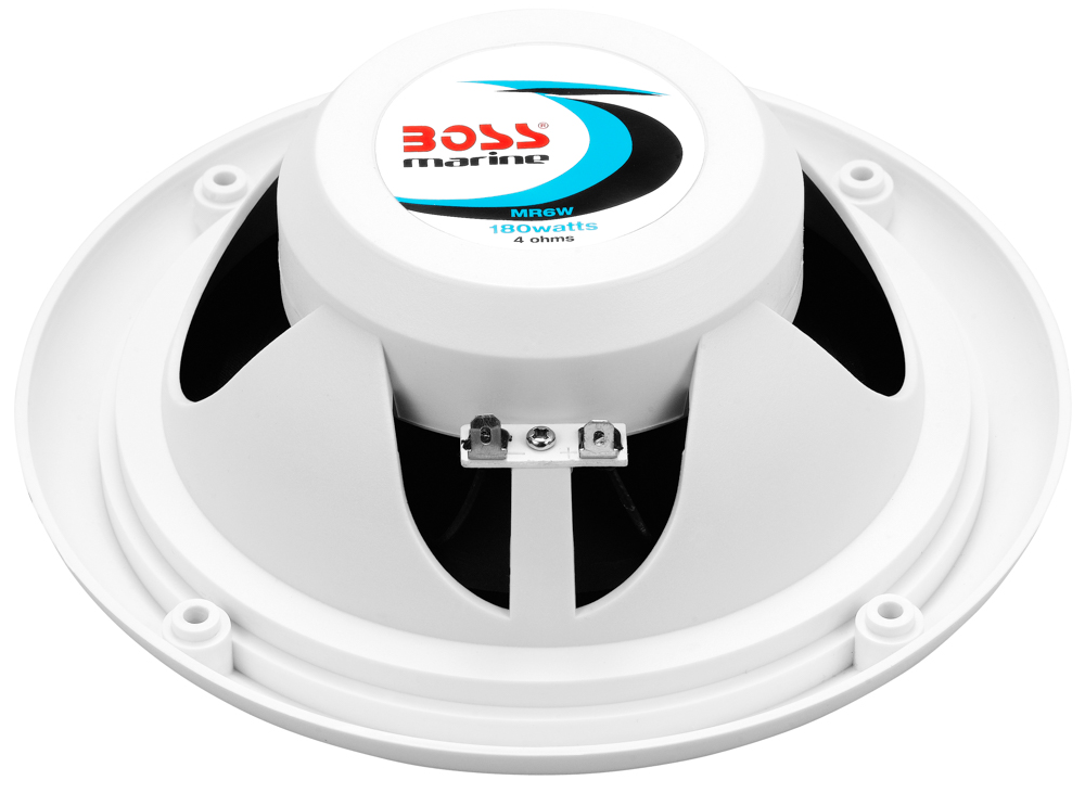 Boss Audio - MR6W 6.5" Dual Cone Marine Coaxial Speaker (Pair) - 180W - White - MR6W