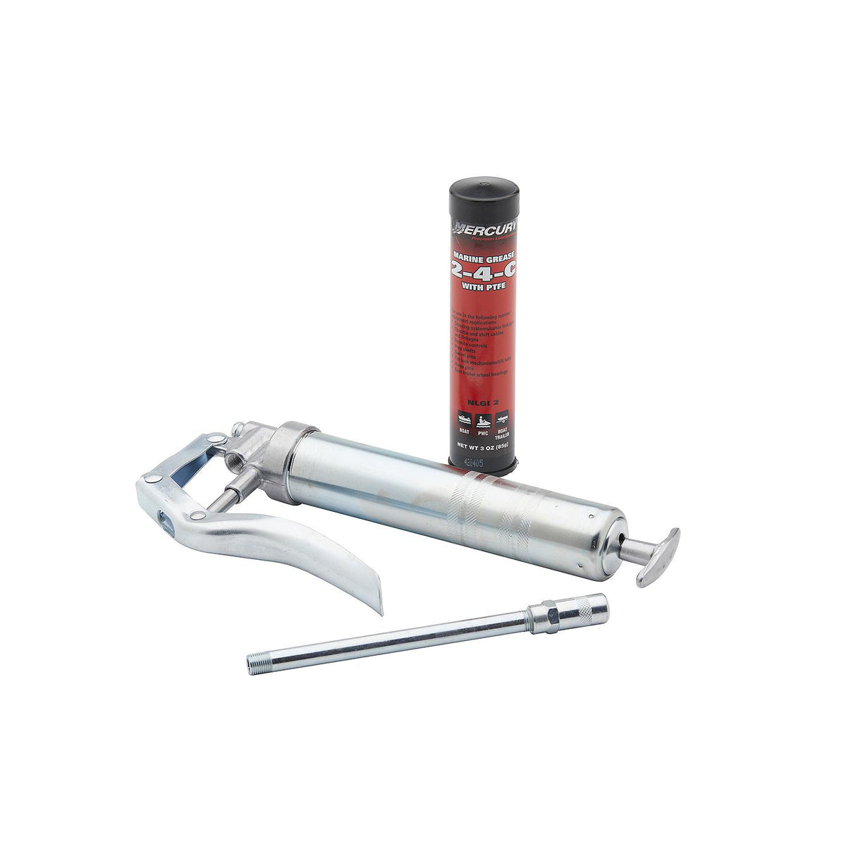 Mercury - 2-4-C Marine Grease w/ PTFE & Cartridge Gun - Contains One 3 oz Cartridge - 91-74057K5
