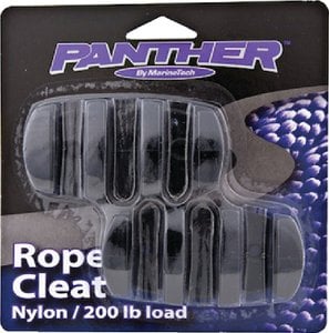 Panther - Black Nylon Gripper Rope Cleat -  3" - 2 Per Pack - 558100