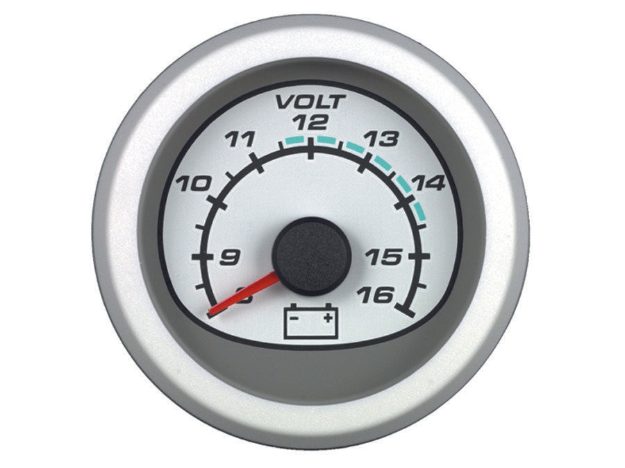 Mercury - SC 100 System Link Voltage Gauge - White Face - 2-1/8 inch Diameter - 79-879921K11