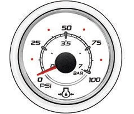 SmartCraft 79-8M0052869 Oil Pressure Gauge - 0-100 PSI - Fits 2-1/8 in Dia. Hole - For All SmartCraft Compatible Engines