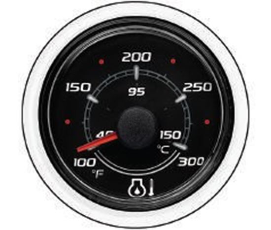 Mercury - Oil Temperature Gauge - Black Face - 2-1/8 inch Diameter - 79-8M0054360