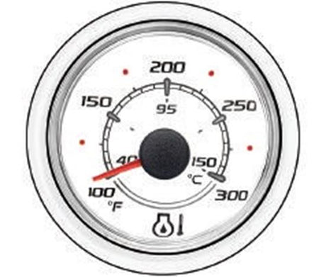 Mercury - Oil Temperature Gauge - White Face - 2-1/8 inch Diameter - 79-8M0054374