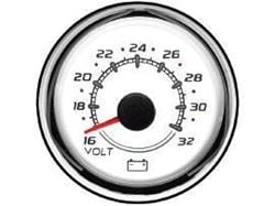 Mercury - Voltage Gauge - 24 Volts - White Face - 2-1/8 inch Diameter - 79-8M0069412