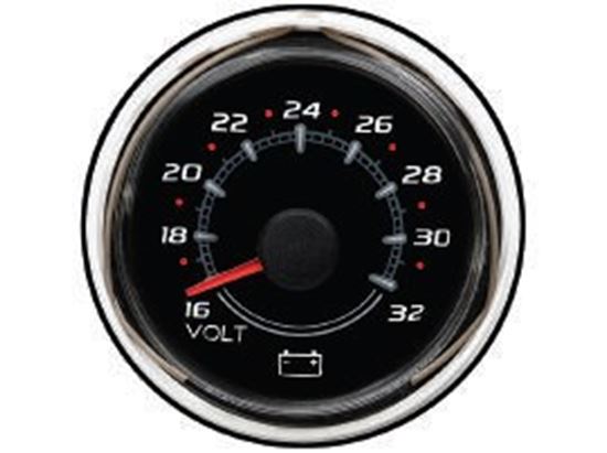 Mercury - Voltage Gauge - 24 Volt - Black Face - 2-1/8 inch Diameter - 79-8M0069426