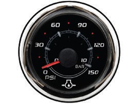 Mercury - Oil Pressure Gauge - 0-150 PSI - Black Face - 2-1/8 inch Diameter - 79-8M0069428