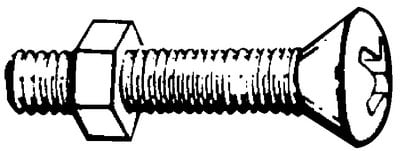 Handiman - 10-24 x 1 Machine Screws, Phillips Oval Head - 695