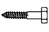 Handiman - 1/4 X 1 Lag Screw 5Cd/Bx - 896A