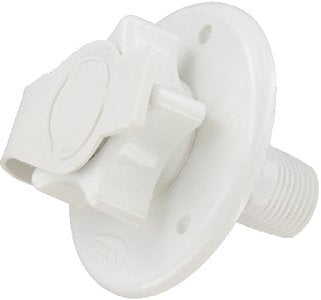 Valterra - Flush Mount Water Inlet, White Plastic - A010168VP