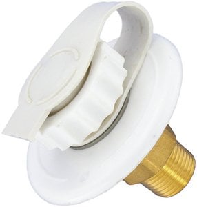 Valterra - Flush Mount Water Inlet, White Brass - A010170LF