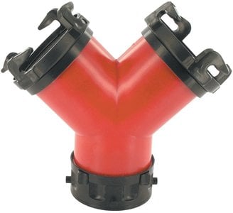 Valterra - F02-2030 Red & Black 3" RV Rotating WYE Outlet Hose Joiner - F022030