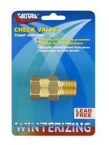 Valterra - CHECK VALVE 1/2IN BRASS MPT/FP,CHECK VALVES - P23402LFVP