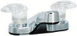 Valterra - Catalina Chrome Finish RV Lavatory Bathroom Faucet with Two Clear Acrylic Lever Handles - PF222301