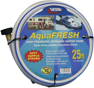 Valterra - AquaFresh High Pressure Drinking Water Hose - 25' x 1/2" ID - White - W015300