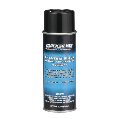 Mercury Quicksilver - Engine Paint - Phantom Black - 12 oz Spray Can - 802878Q1