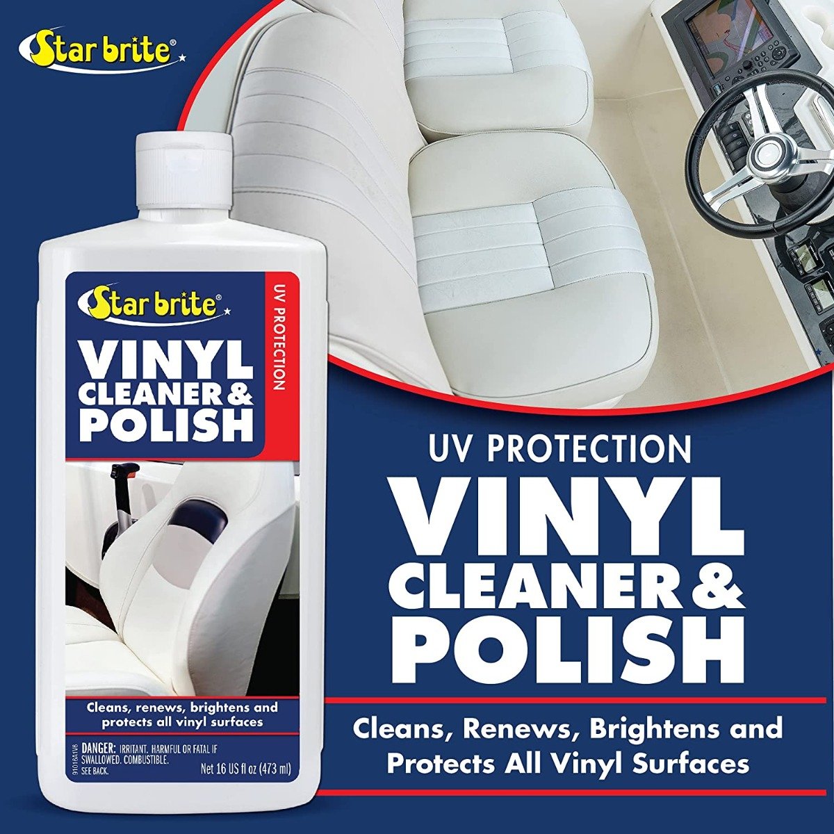 Starbrite - Vinyl Cleaner & Polish - UV Protection - 16 oz. - 91016