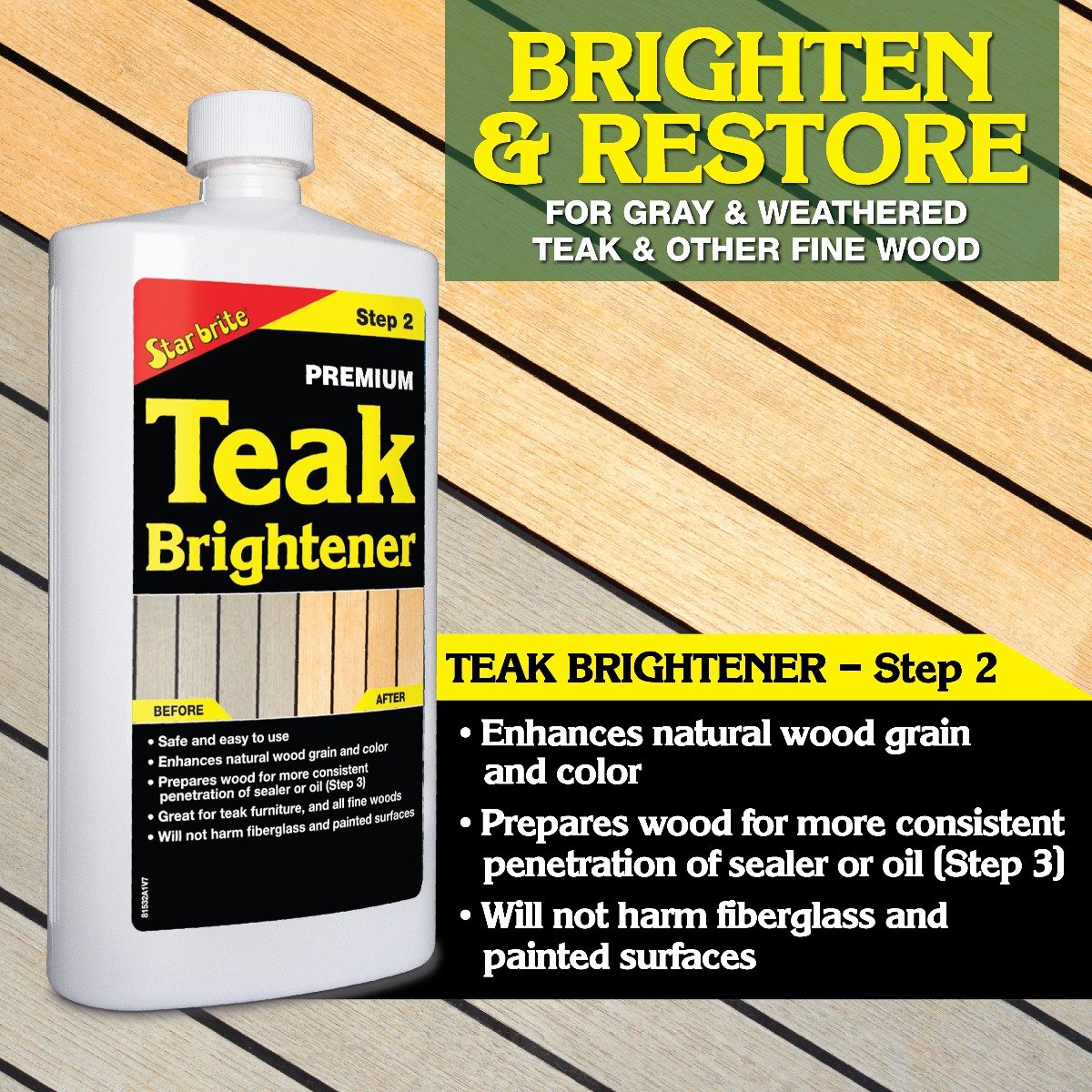 Starbrite - Premium Teak Care Kit - 16 oz. - 81216