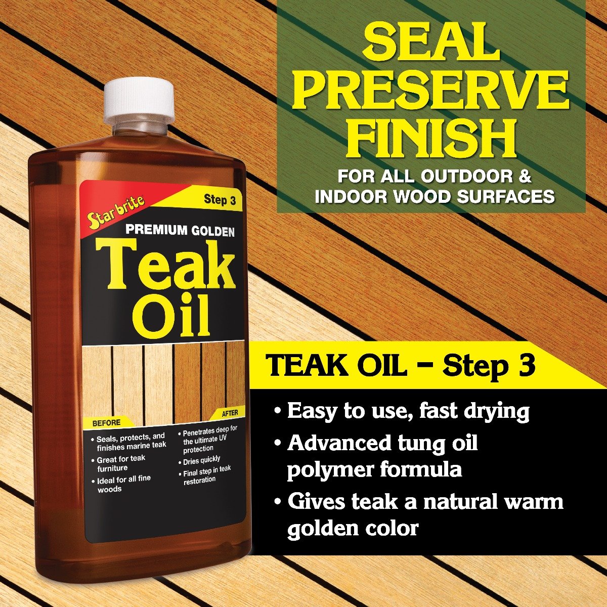 Starbrite - Premium Teak Care Kit - 16 oz. - 81216