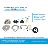 Mercury Marine - Complete Water Pump Kit Fits 30 to 60 Horsepower EFI Carbureted FourStroke - 46-812966A12