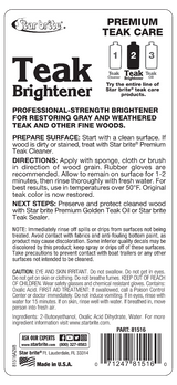 Starbrite - Premium Teak Brightener - Step 2 - 16 oz. - 81516