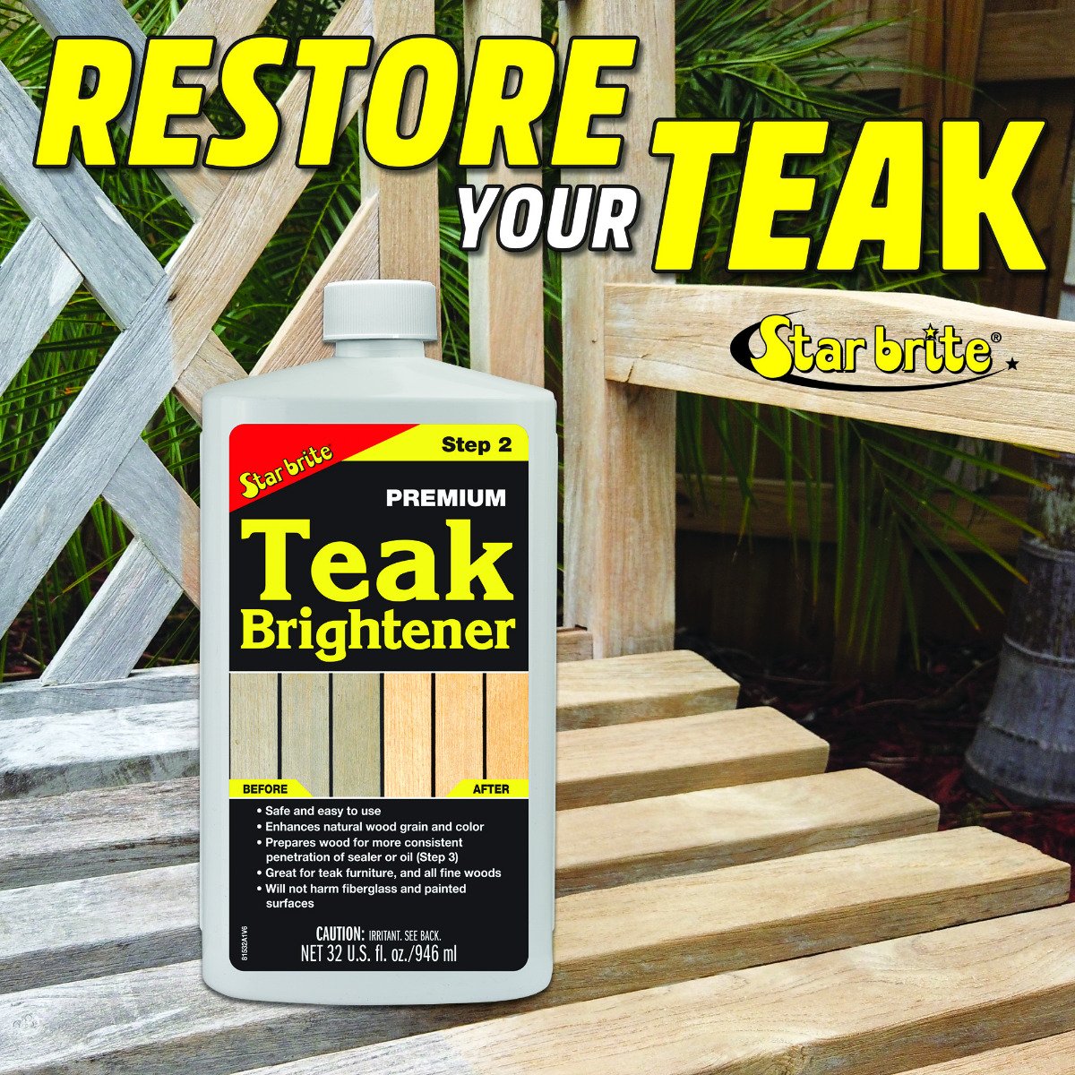 Starbrite - Premium Teak Brightener - Step 2 - 16 oz. - 81516